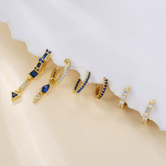 סט עגילים בלו דראגון