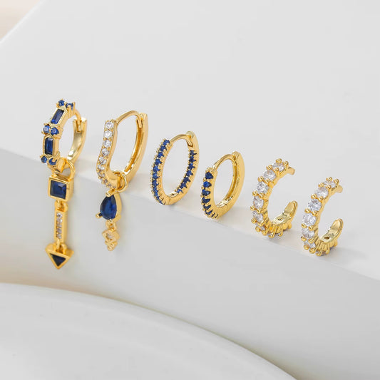 סט עגילים בלו דראגון