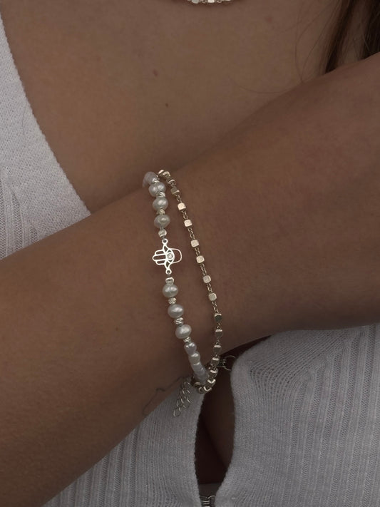 צמיד ריבועים כסף 925