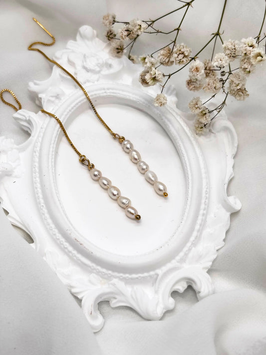 עגיל שירה - עגיל פנינים נופל - M.Bren