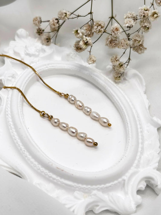 עגיל שירה - עגיל פנינים נופל - M.Bren