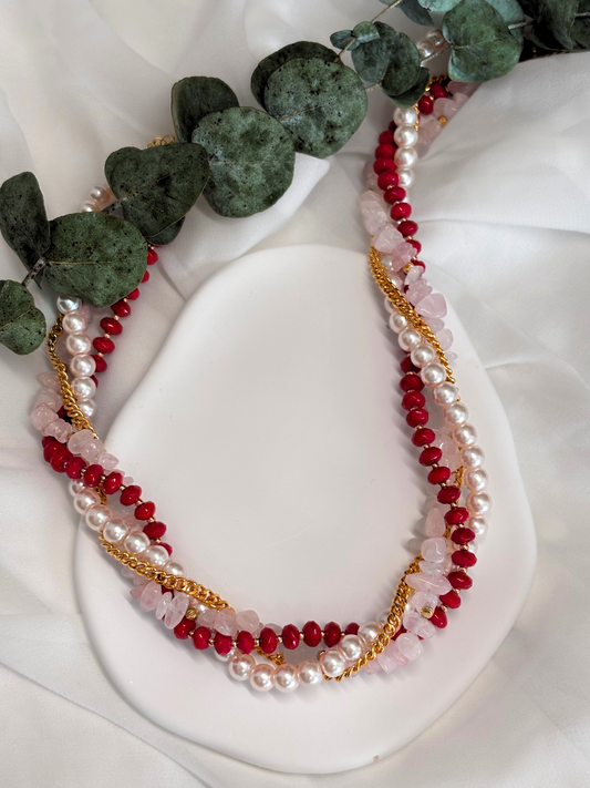 שרשרת Torsade Pink