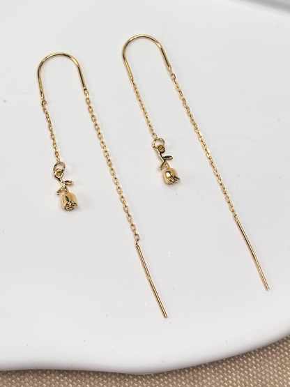 עגיל רוז - כסף 925