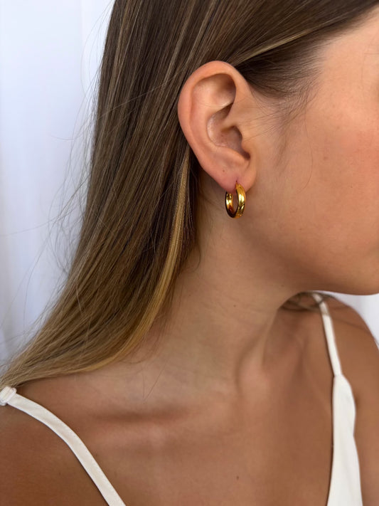 עגיל חישוק צ'אנקי מדיום - כסף 925